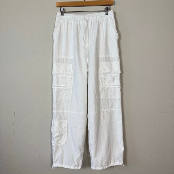 Cinq a Sept Women's Small Ruffle Nitsan Parachute Pants Cargo Y2K Designer $325 - Picture 4 of 16